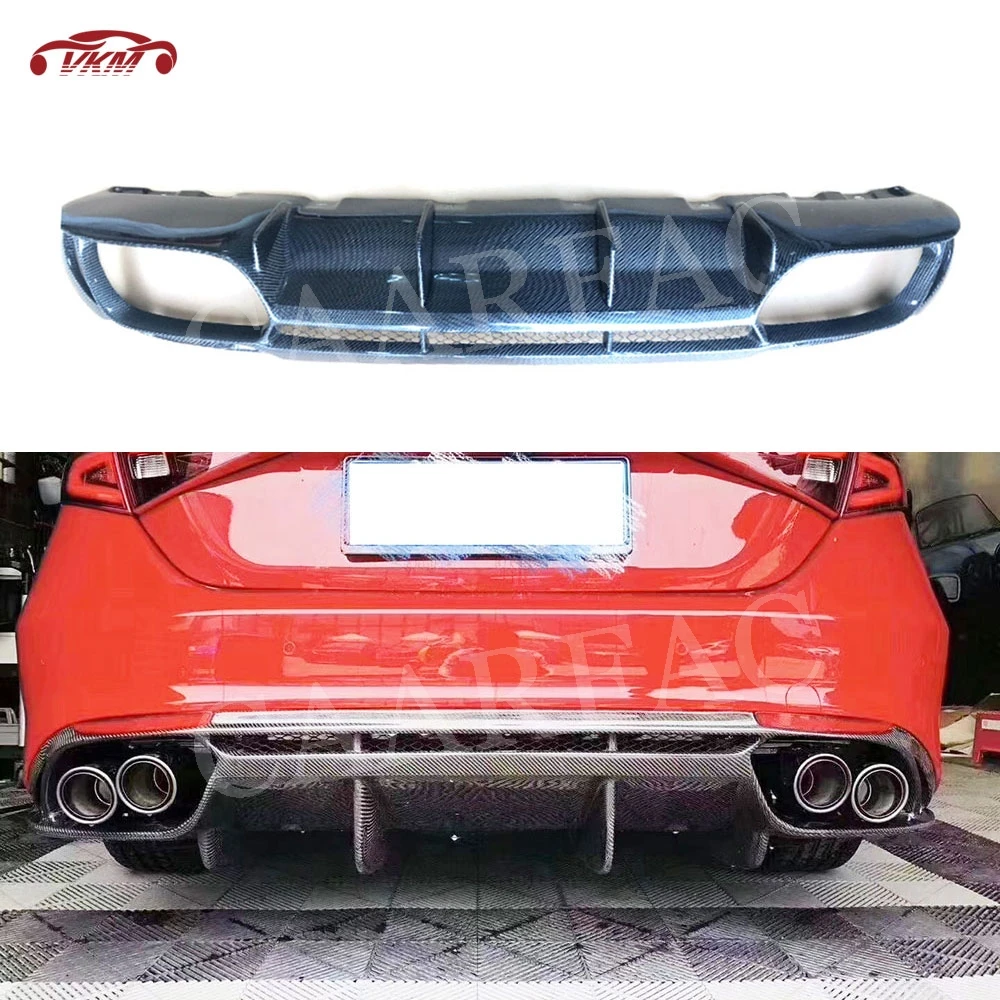 

Carbon Fiber Rear Bumper Lip Diffuser Bumper Splitter Cover for Alfa Romeo Giulia Standard 2017 2018 2019 2020 QV Car Styling