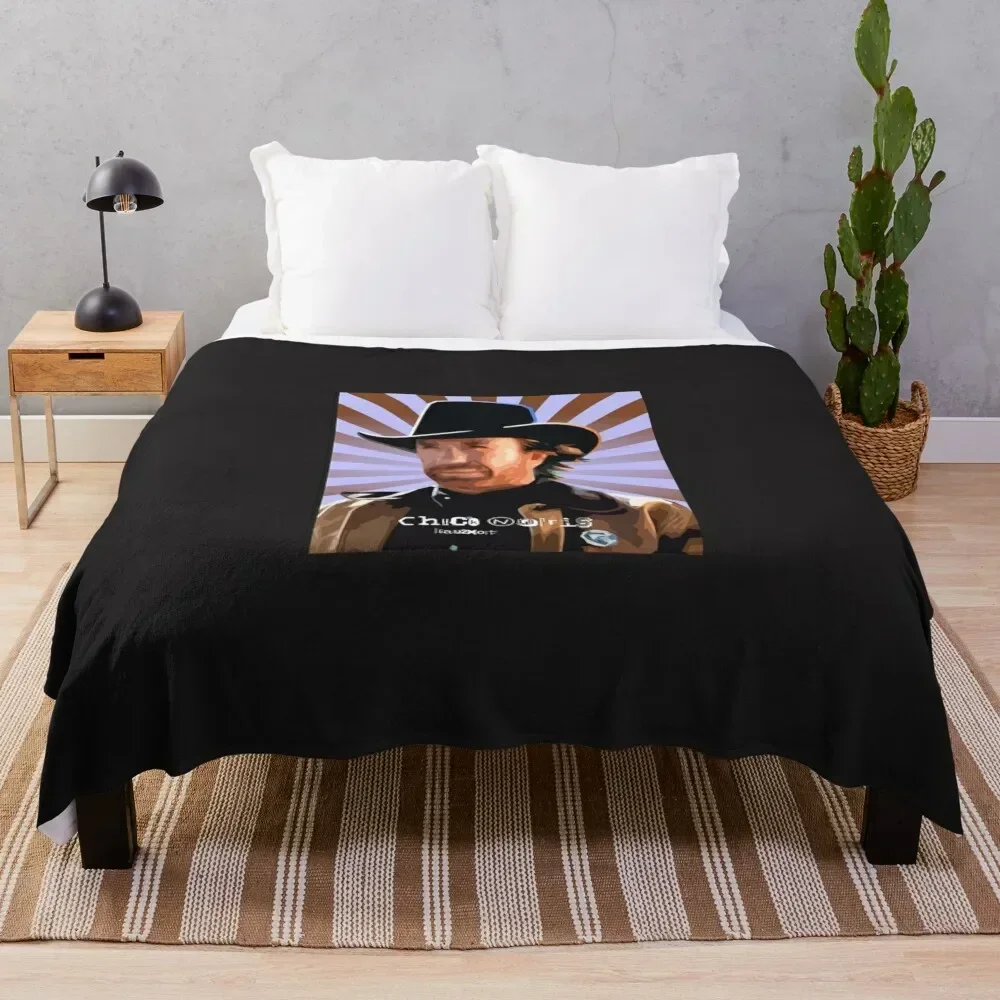 Chuck Norris fact Throw Blanket Camping Stuffeds Flannel Sofa Blankets