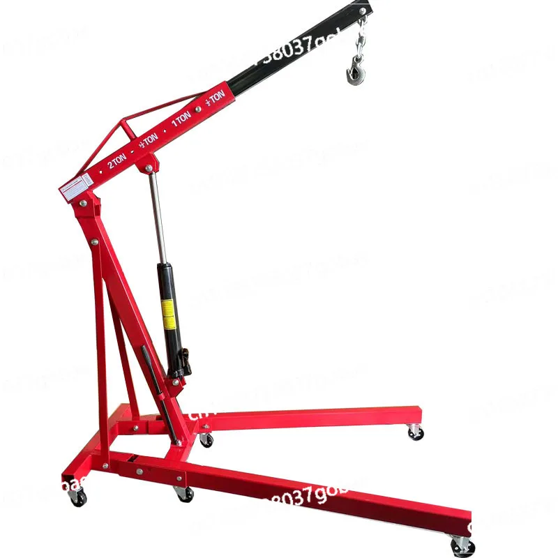Mobile folding crane Manual hydraulic lifting Small crane 3T car engine hanger 2T engine crane