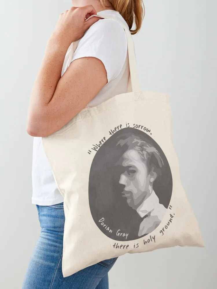 Dorian Gray Portrait and Quote Tote Bag eco pack reusable grocery bags Canvas Tote Bag