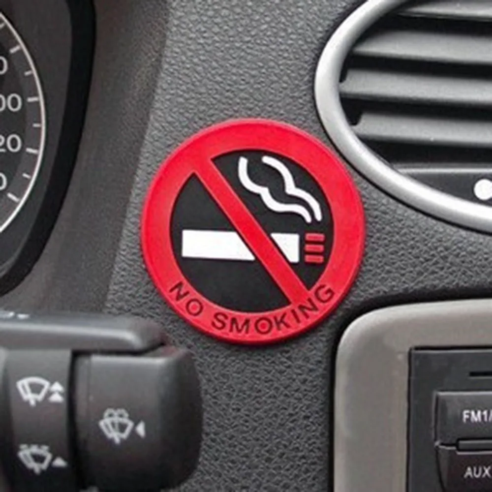 Universal Warning No Smoking Logo Car Stickers for Ford Focus 3 MK3 Focus 4 MK4 2012-2015