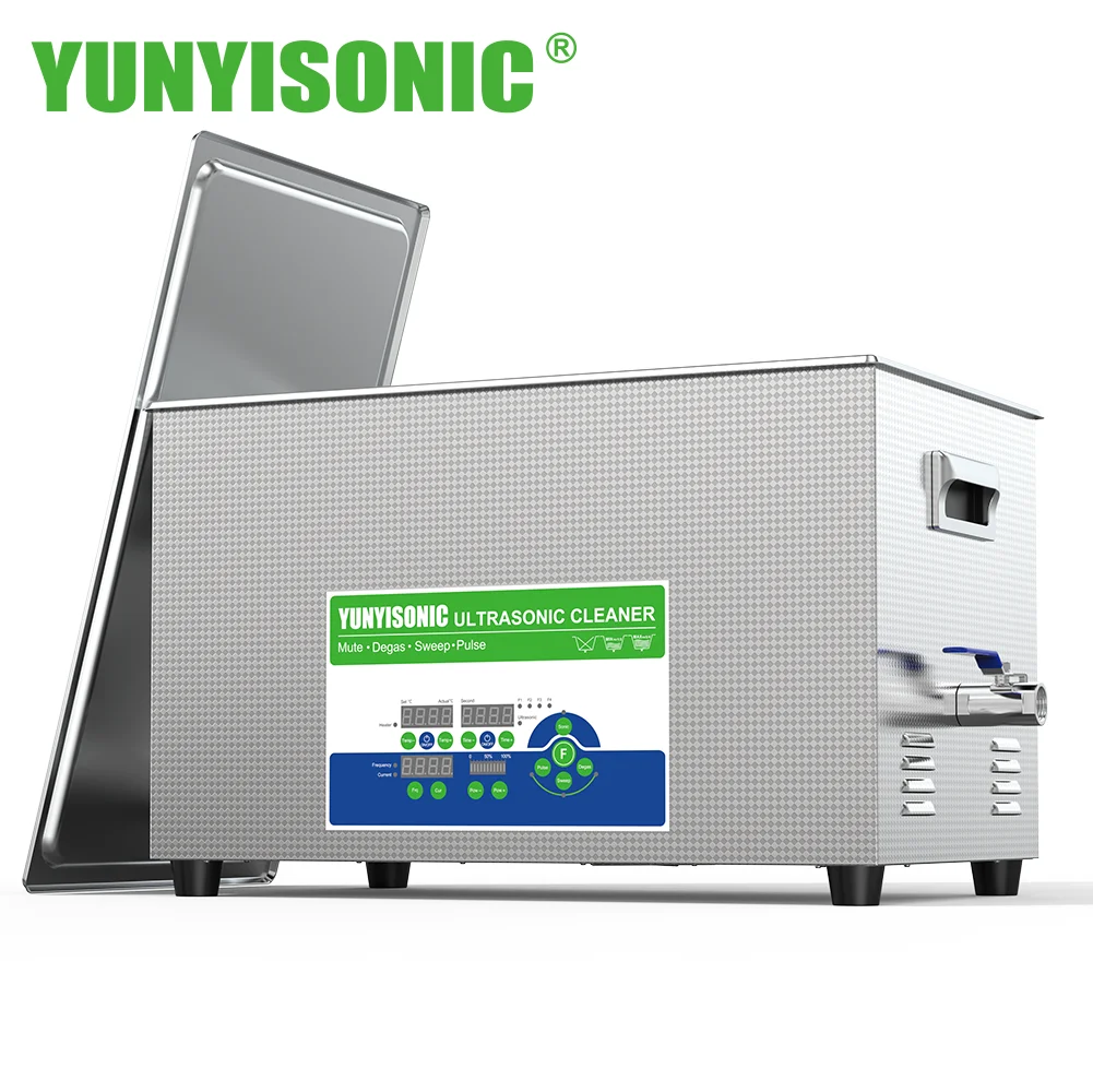 YUNYISONIC 22L 30L Lab Ultrasonic Cleaner Dual Frequency Digital Cleaning Machine with Degas Pulse Adjustable Power