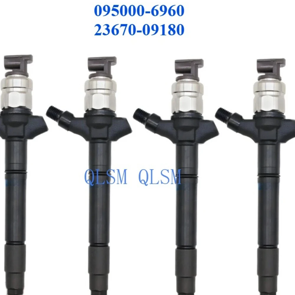 

4-Pack 095000-6960 23670-09180 Common Rail Diesel Fuel Injector for Toyota Auris-