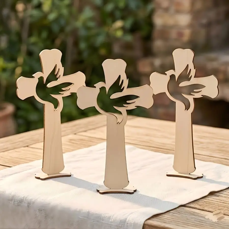 1/5/10/20/50/100pcs Cross-Shaped Wooden 