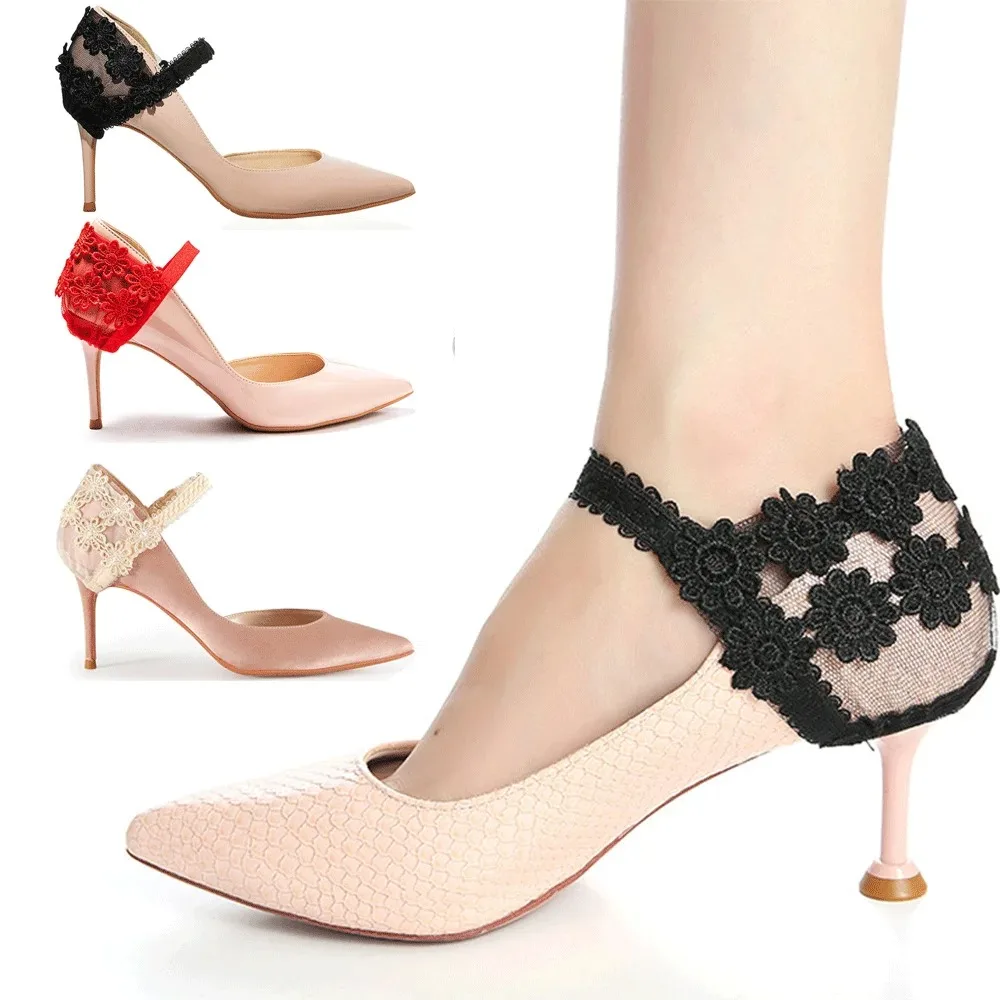Lacets élastiques pour talons hauts, lot de lacets pour femmes, antidérapants, bande élastique réglable, couvre-talons, outils de soin des pieds