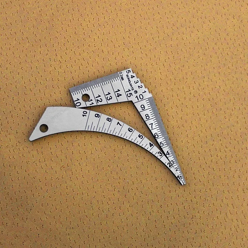For horn clearance ruler 1-15mm plug ruler crescent plug curved corner 1-10mm aperture measuring hole inner diameter