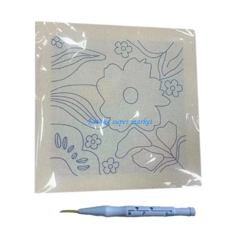 jogos-do-bordado-da-pintura-da-tela-da-flor-090b-com-teste-padrao-pre-impresso-e