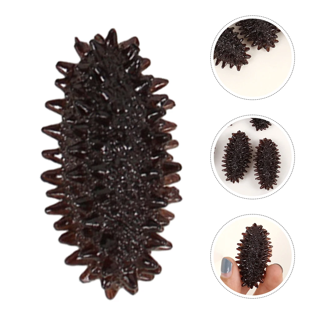 

6pcs Lifelike Fake Sea Cucumber Realistic Pvc For Home Restaurant Decor Educational Science Plaything Decorative Sea Slug Food