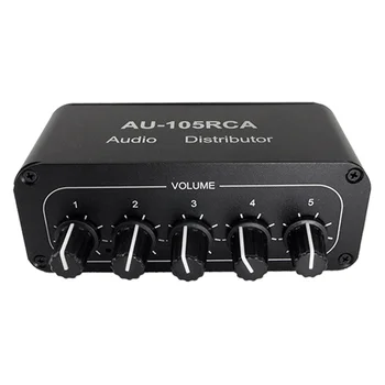 Répartiteur audio stéréo pour amplificateur de puissance, répartiteur audio actif, centre commercial, 1 entrée, 5 sorties, 5 canaux