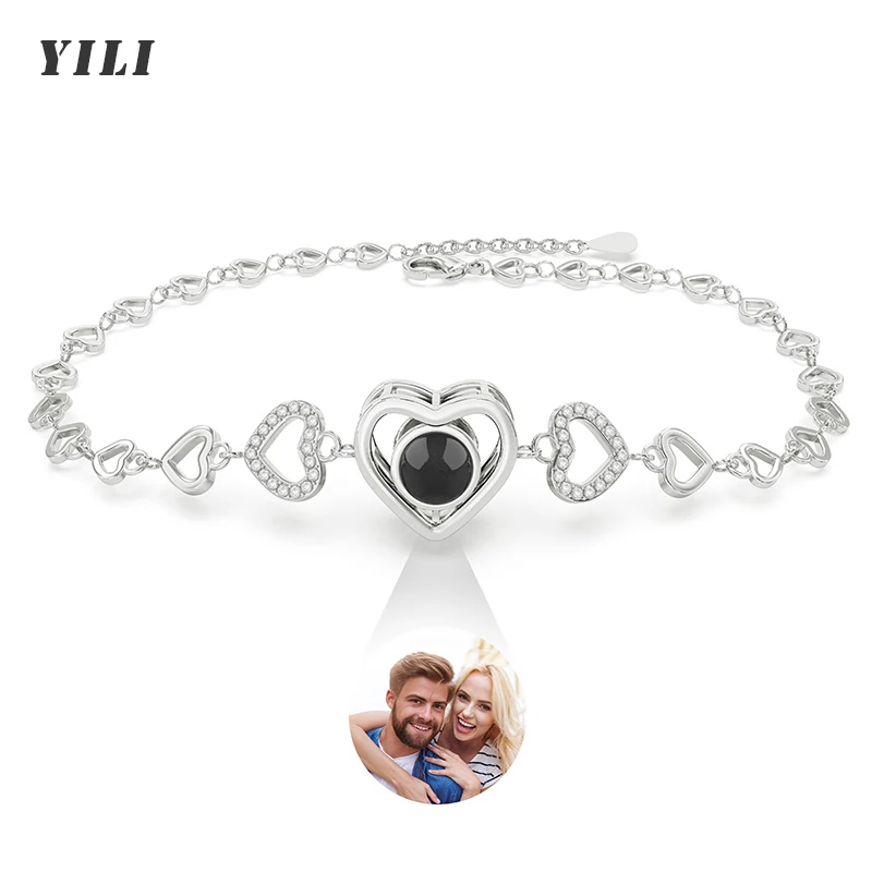 Personalized Bracelets with Picture Inside Custom Photo Projection Bracelets Customized Gifts for Women Memorial Gifts for Girl