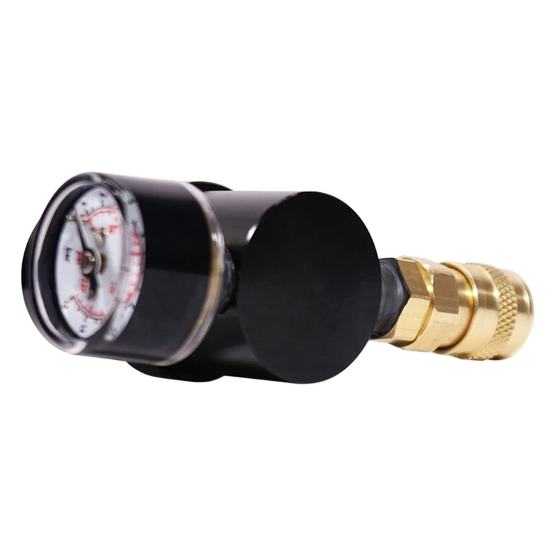 HPA Low Pressure Regulator T-Type Mini CO2 Regulator G1/2-14 Thread Regulator Output Pressure 230 Psi With Coupler Gauge