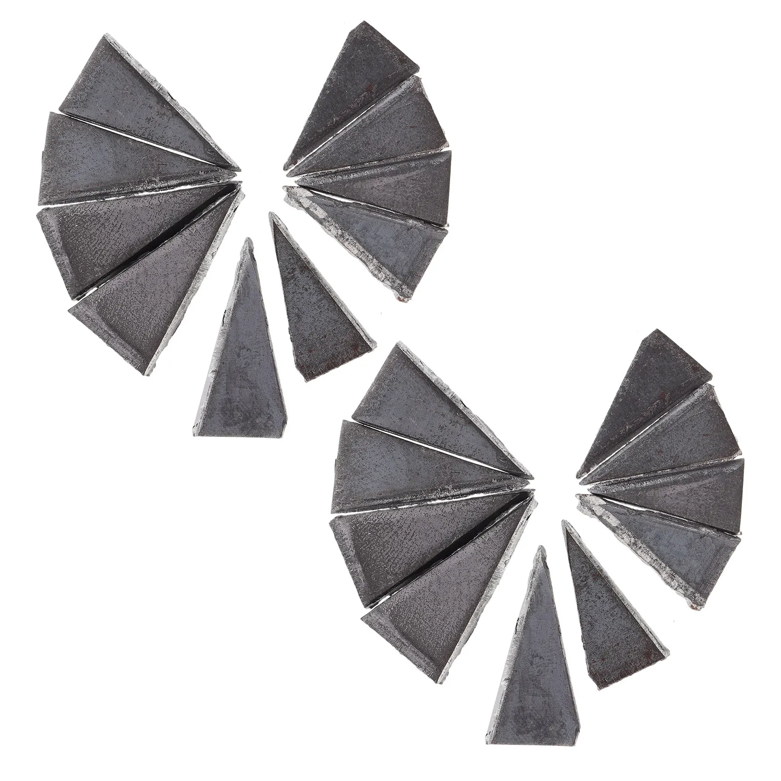 40Pcs Triangular Metal Hammer Wedges Heavy Duty Reinforcement Fastener for Wood Handle Tools Anti Loose Tool Head Locking Shim