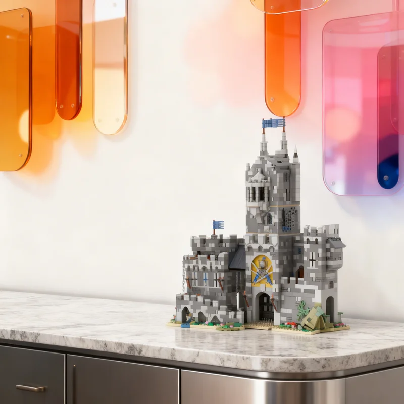 

3997 деталей MOC Горная крепость 4x Замок Черных Соколов, модель-конструктор, игрушка, подарок, креативный коллекционный предмет для демонстрации, премиум-класс