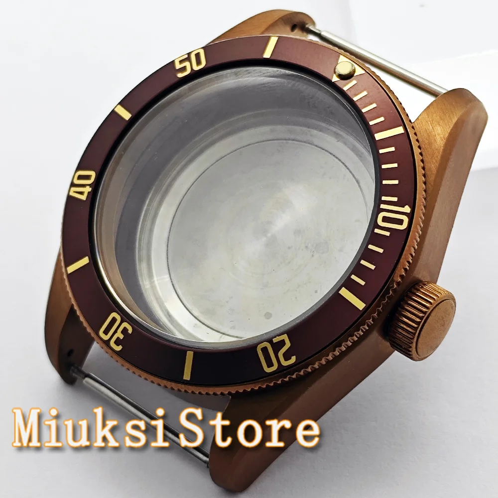 NH35 Watch Case 41mm Rose-Gold Stainless Steel Sapphire Crystal Watch Case Fit NH35 NH36 ETA2824 2836 Miyota82-DG Watch Movement