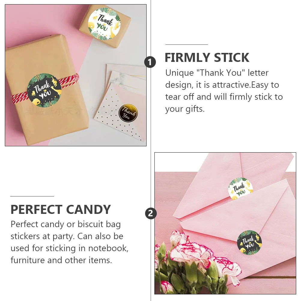 

1500Pcs Decorative Stickers Bulk Self-Stick Thank You Sealing Labels for Package Decoration Notebook Furniture Carton Packing