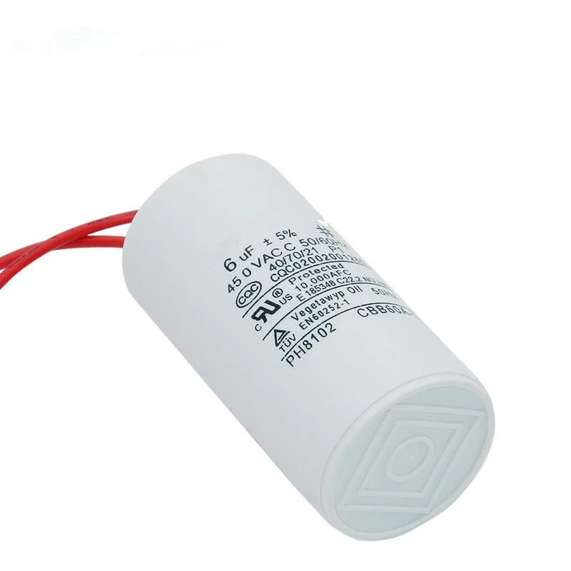 1pc Starting Capacity Of Washing Machine AC 450V 50/60Hz Polypropylene Film Motor Capacitor 4uf 5uf 6uf 10/12/14/15/16/20/25uf