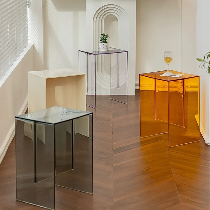 Acryl kleiner Couchtisch Wohnzimmer Haushalt transparente Sofaseite einfache Wohnung