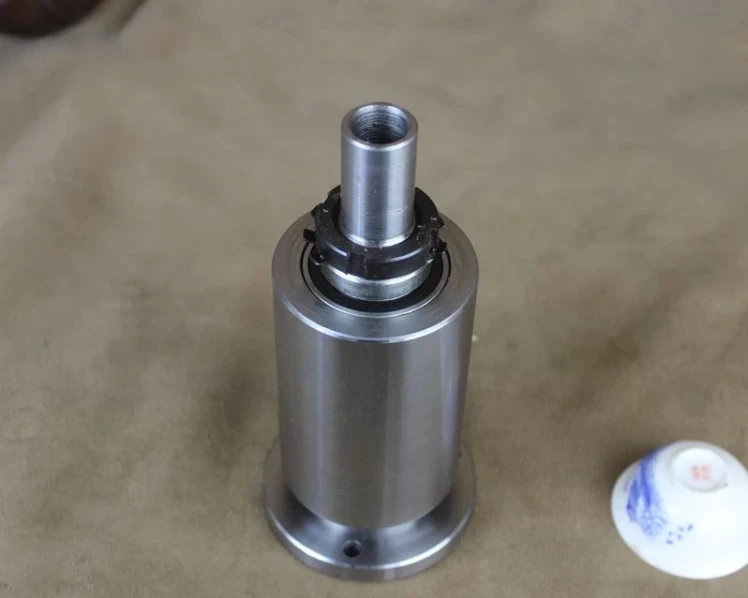 Small Lathe Spindle High-strength Screw Connection Woodworking Lathe Headstock Assembly With Flange 80 100 125 130 160
