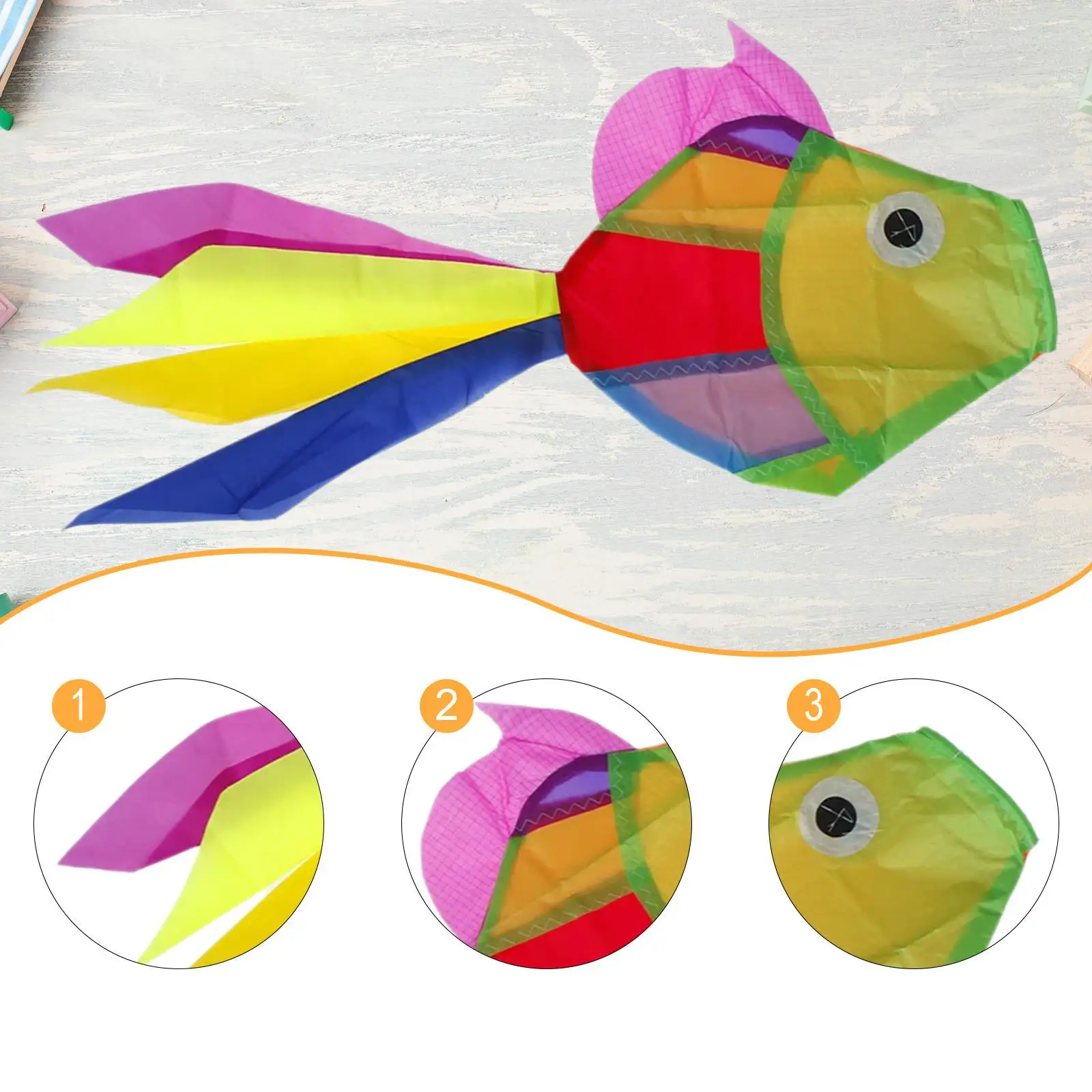 

Fish Windsock Fish Kite Windsock Colorful Polyester Kids Toy, Kite Accessories,