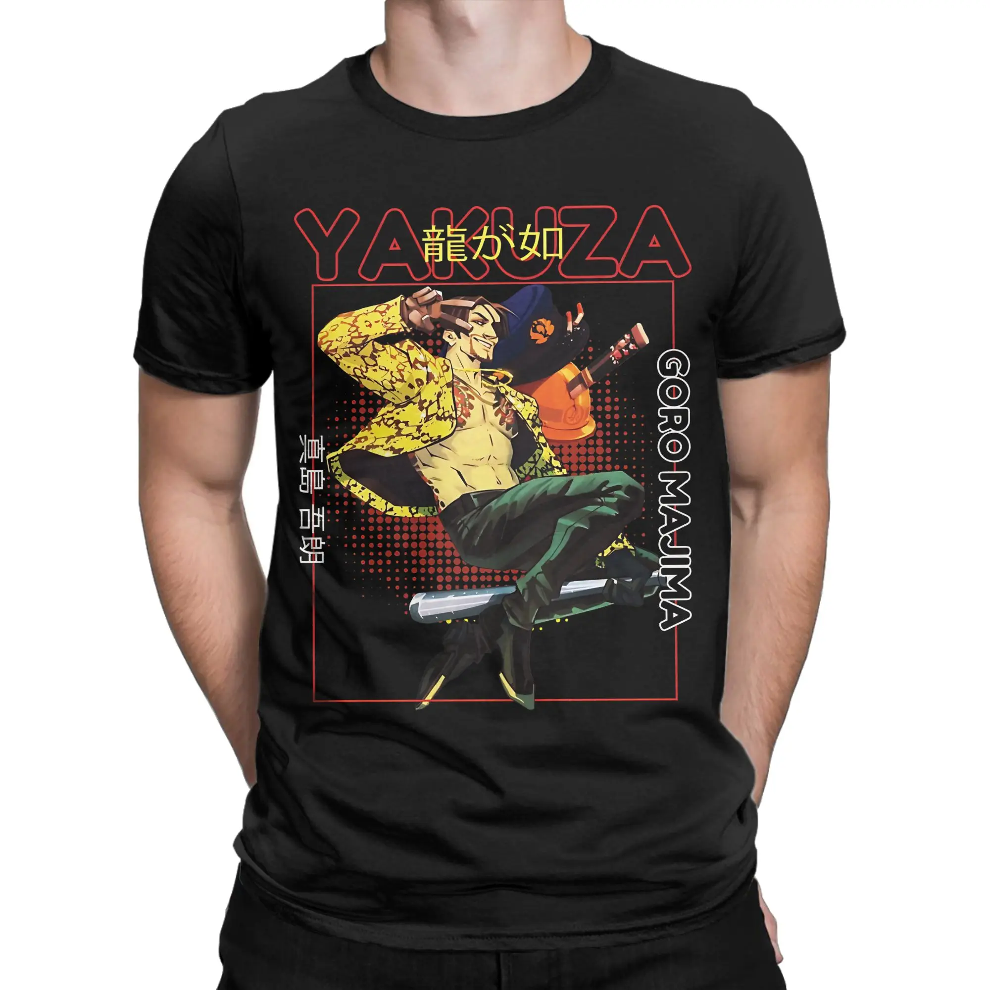 Camiseta novedosa de Goro Majima Yakuza para hombres y mujeres, camiseta de algodón puro con cuello redondo, camisetas de manga corta con diseño de juego Like a Dragon, camisetas de regalo
