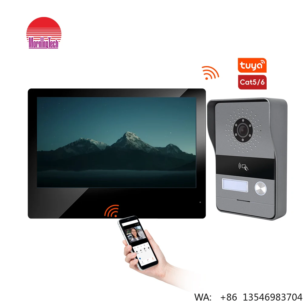 Smart 1080P Video Door Phone with Night Vision POE Power Supply Touchscreen Doorbell Camera 2MP/4MP for Apartment Villa