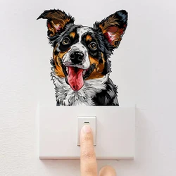 Funny Dogs Sticker, Water-proof Animal Pet Home Wall Decal, Used for Wall, Bathroom, Cabinet, Door,Toilet, Car, Laptop
