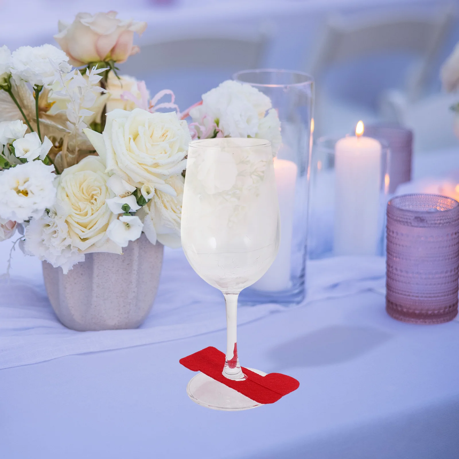 

12Pcs Christmas Wine Glass Markers Felt Reusable Goblet Drink Tags Decoration Xmas Party Favor Goblet Marker