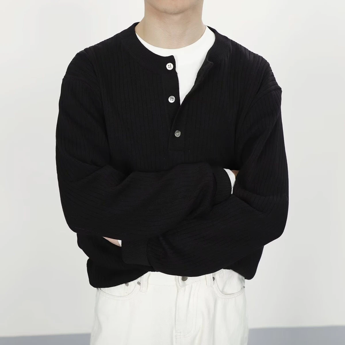 

Американский вязаный свитер с V-Ne, кардиган, мужской цветной повседневный свободный крой, весенне-осенний сезон, полиэфирное волокно