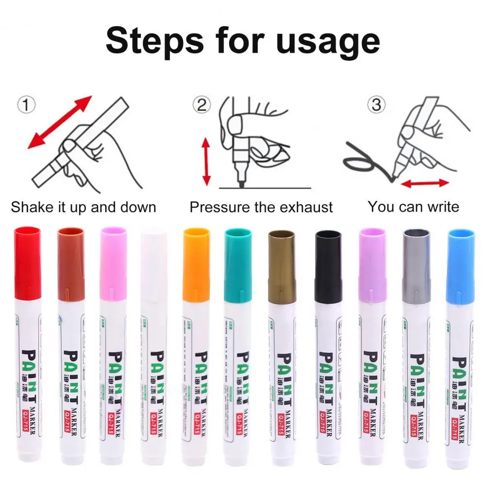 Smooth Writing Assorted Colors Fabric Canvas Rock Graffiti Pens for Home/Family