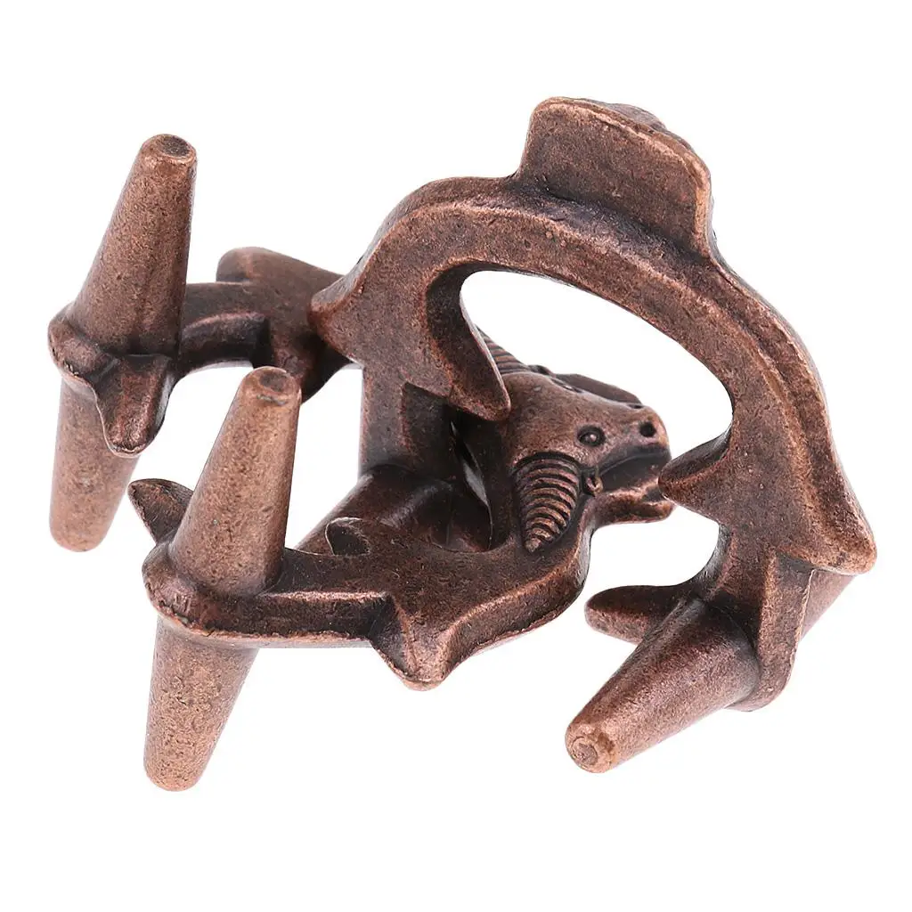 1pc Kids IQ Training Toy Mind Game Brain Teaser Bull Lock Puzzle Magic Trick