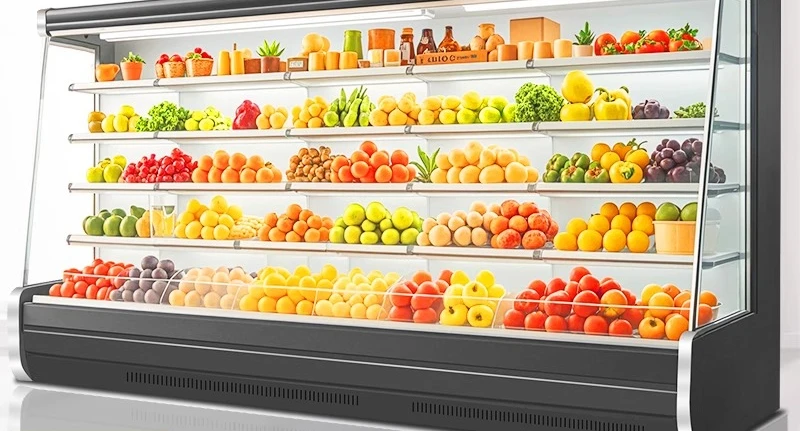 

Fruit fresh-keeping cabinet Commercial fruit store Refrigerated display cabinet Split machine Integrated