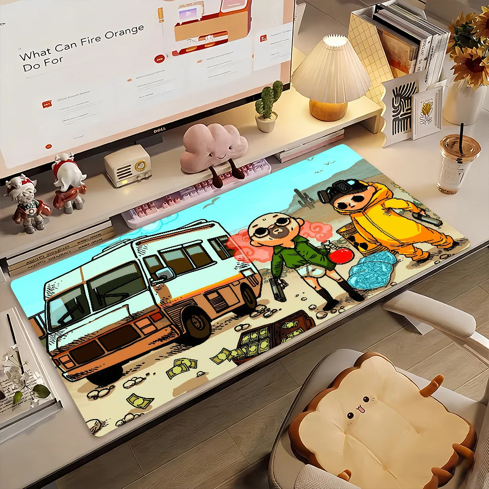 TV B-Breaking B-Bad Mouse Pad Non-slip Desk Mat PC Laptop Accessories Rubber Office Keyboard Large Gamers Decoracion