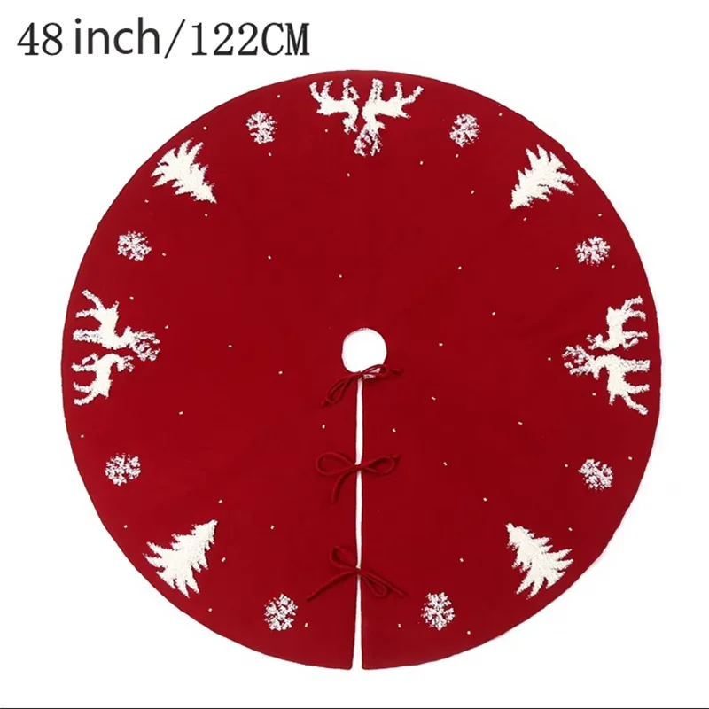 

Christmas Tree Skirt Christmas Circular Carpet Decoration Fabric Tree Skirt Decoration With A Diameter of 122cm Festival Supplie