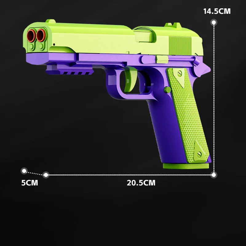大人と子供のためのダブルバレルおもちゃの銃,手動ピストルエアガン,ソフト弾丸,武器モデル,誕生日プレゼント