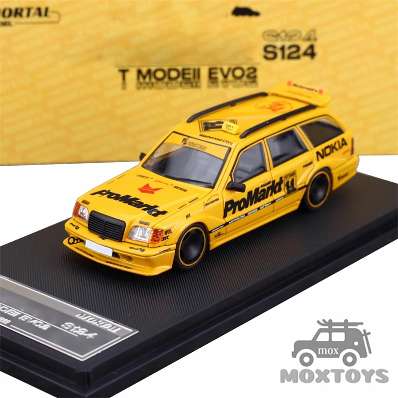 Mortal 1:64 S124 T MODEII EVO2 Taxi amarillo/verde/plata modelo de coche fundido a presión