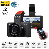 Dash Cam 1080P FHD WiFi GPS Car DVR Night Vision Car Accessories Rear View Car Camera Video Recorder Auto Black Box Registrator