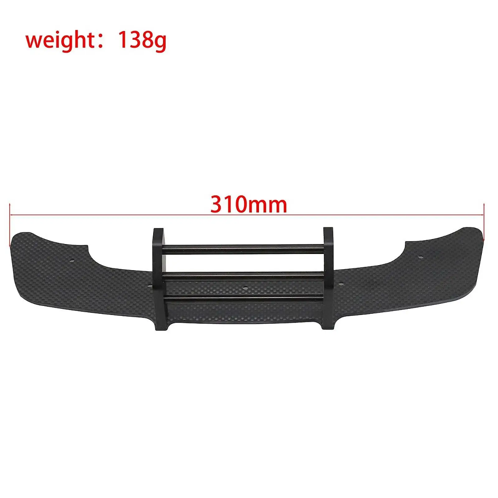 

RC Car Modification Carbon Fiber Metal Front Bumper Upgrade Part for 1 7 Remote Control Vehicles