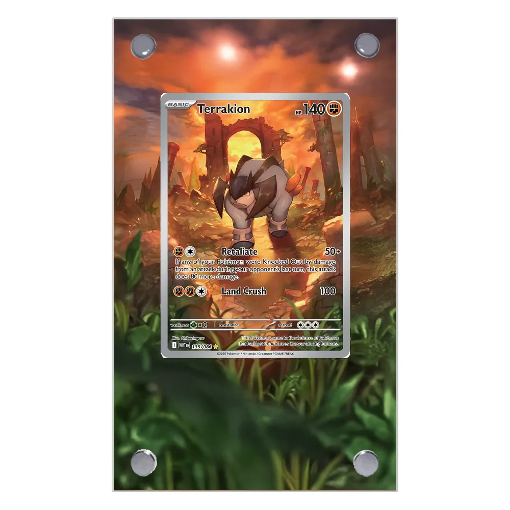 

Pokemon Sv10 Klinklang Krookodile Extended Art Display Case Collection Card Extended Painting Psa Anime Display Rack Excluding