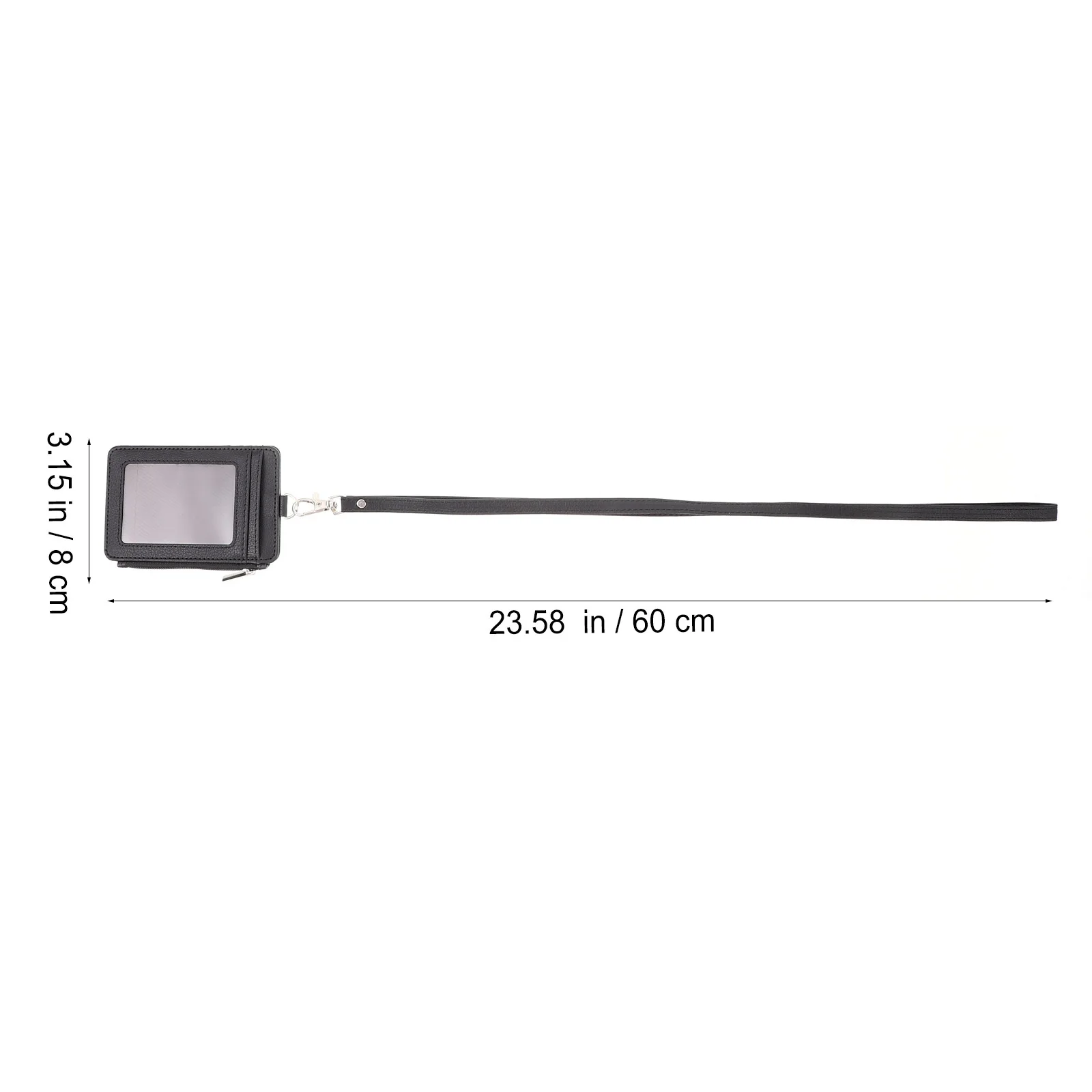 Id Card Holder Sturdy Card Sleeve Small Size Work Badge Protector Hanging Case with Comfortable Polyester Lanyard