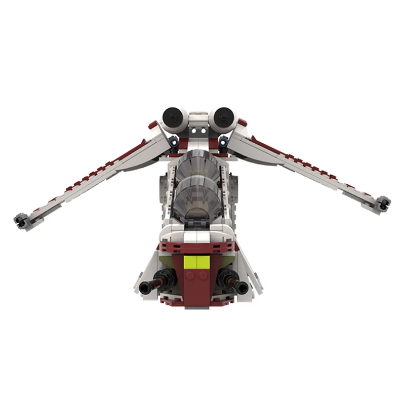 621ピース MOC-241666 新共和国ガンシップ スペースウォーズシリーズ 映画宇宙船モデル 組み立てブロック おもちゃ 誕生日プレゼント