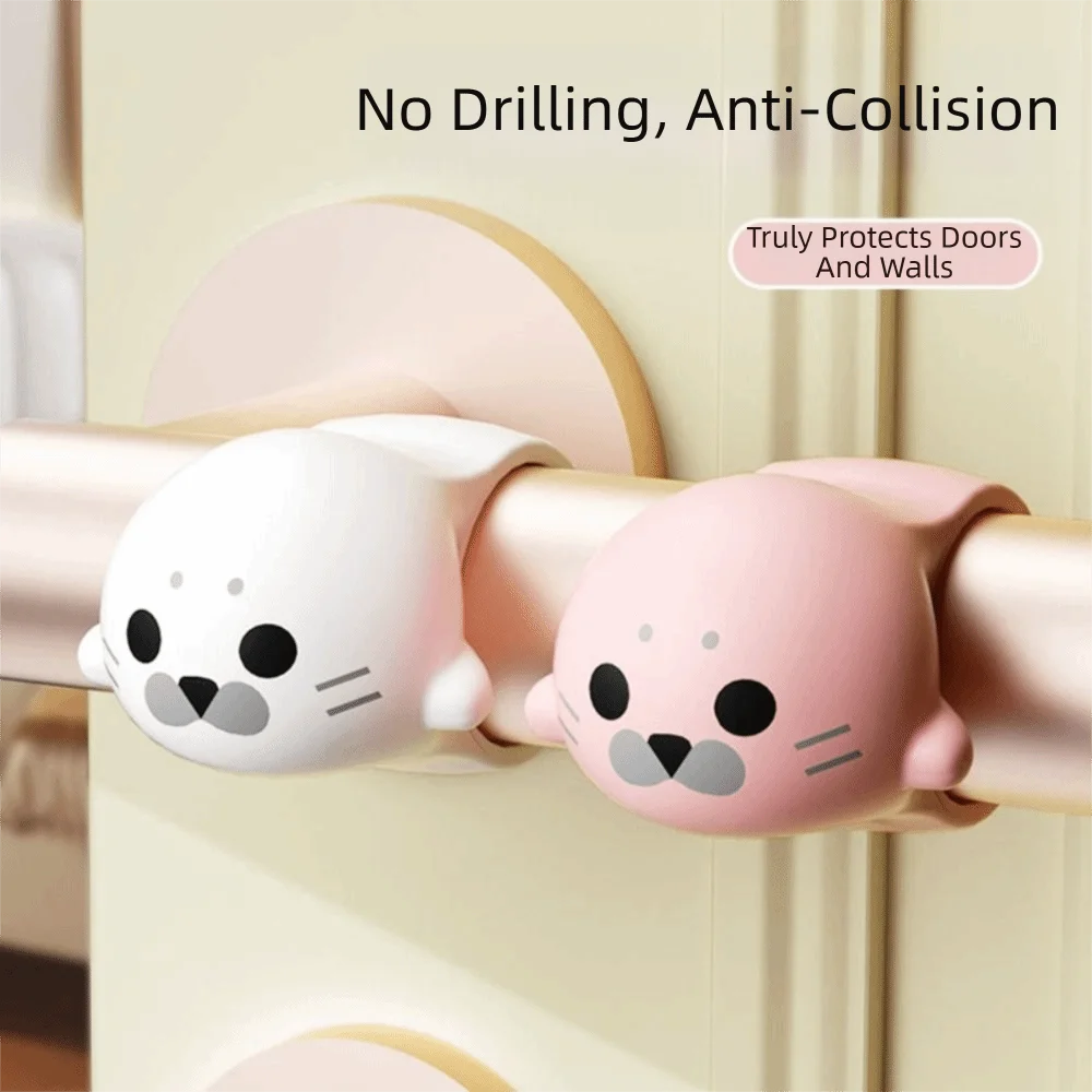 TPR Door Handle Crash Pad Protective Pad Anti-Damage Wall Protectors Silence Protection Anti-Collision Door Stopper