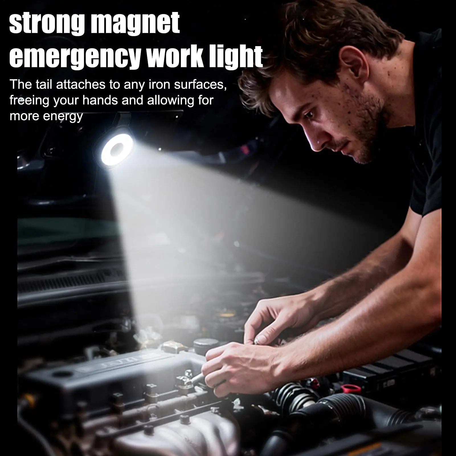 Magnetic Lights Rechargeable 6 Gears Dimmable Portable Lamp Rechargeable Magnetic Lights For Men Dad Home Indoor Outdoor Garage