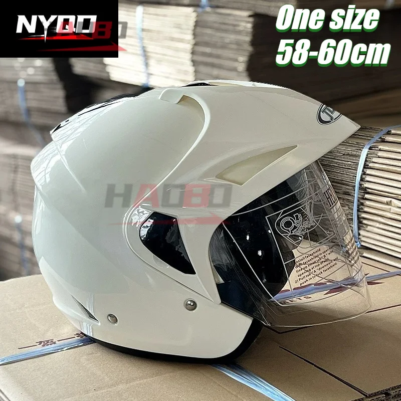 

Motorcycle Retro Helmet Dual Lens Summer 3/4 Adult Helmets 3C Four Seasons Warm Commute Lightweight Cascos Moto