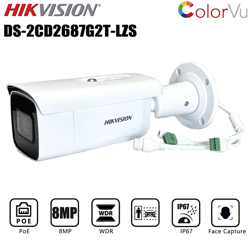 

Hikvision ColorVu DS-2CD2687G2T-LZS (C) 4K Motorize IP Camera Region Detection Security Protection IP67 IK10 Surveillance Camera