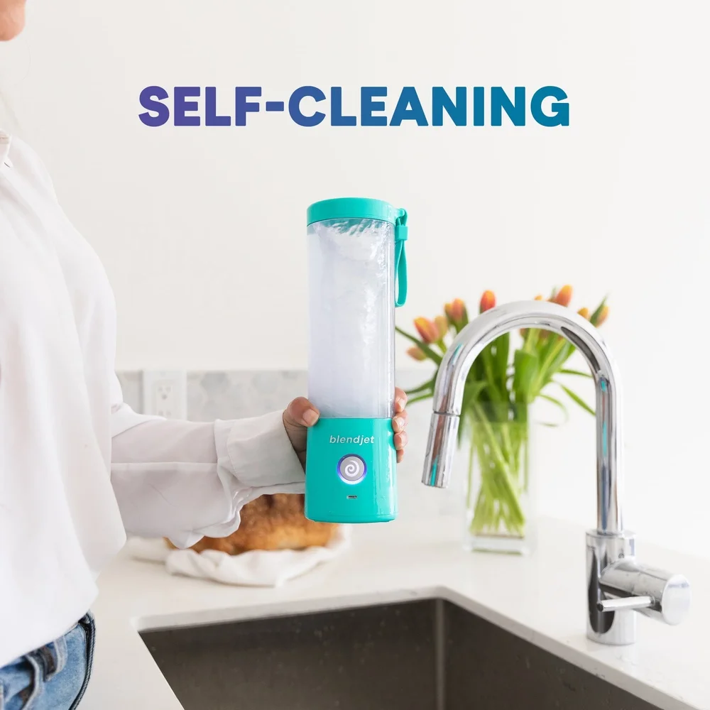 خلاط محمول USB-C قابل لإعادة الشحن 20 أونصة، صانع عصائر شخصي، تقنية TurboJet، خفيف الوزن ومتين، عصائر للسفر المنزلي