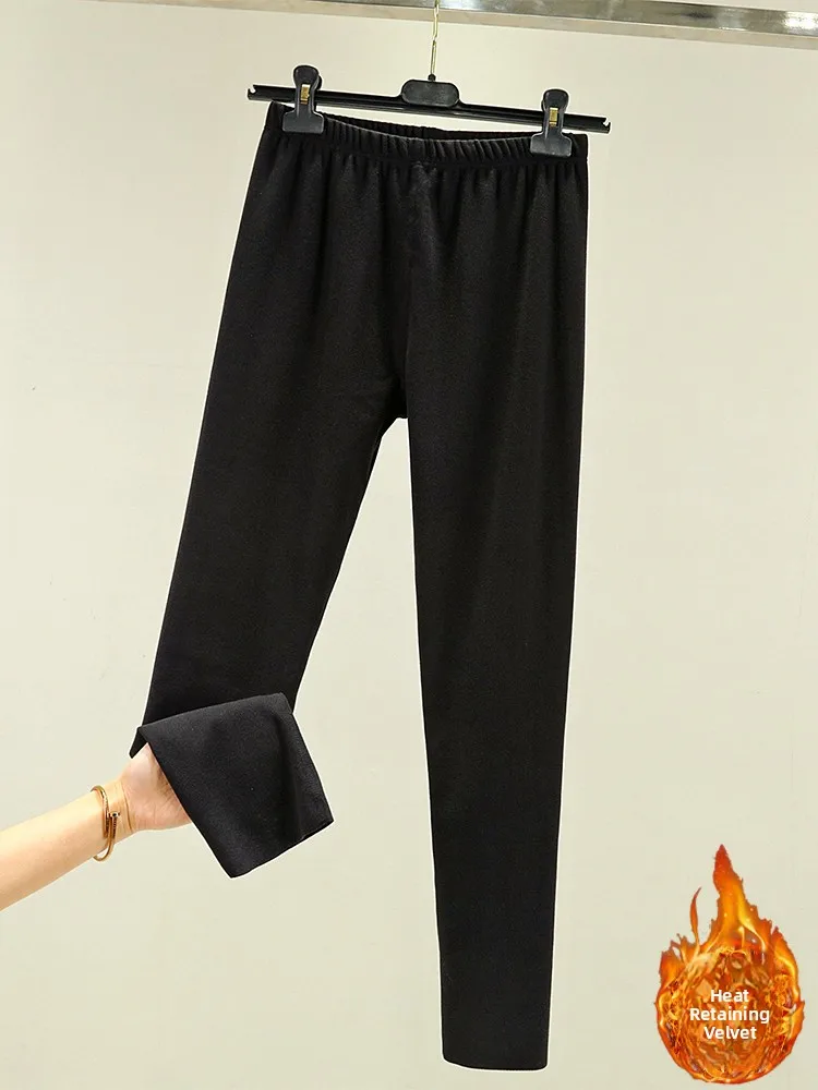 Pantaloni caldi Fce Thi double face Pantaloni lunghi foderati in Fce slim fit da donna Pantaloni autunnali da indossare interni