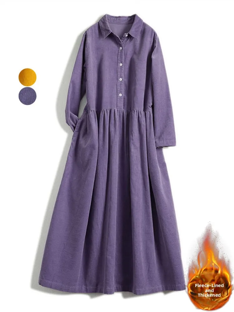 

Брендовые женские длинные све Fce на подкладке из вельветового цвета, свободные трапециевидные силуэты, зимние поездки на работу, макси-воротник Dr