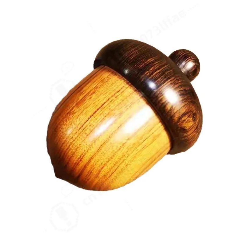 Purple Sandalwood Storage Box Acorn Ring Case Essential Oil Pendant Portable Tea Canister Valentine Gift Jewelry Organizer Decor view 5