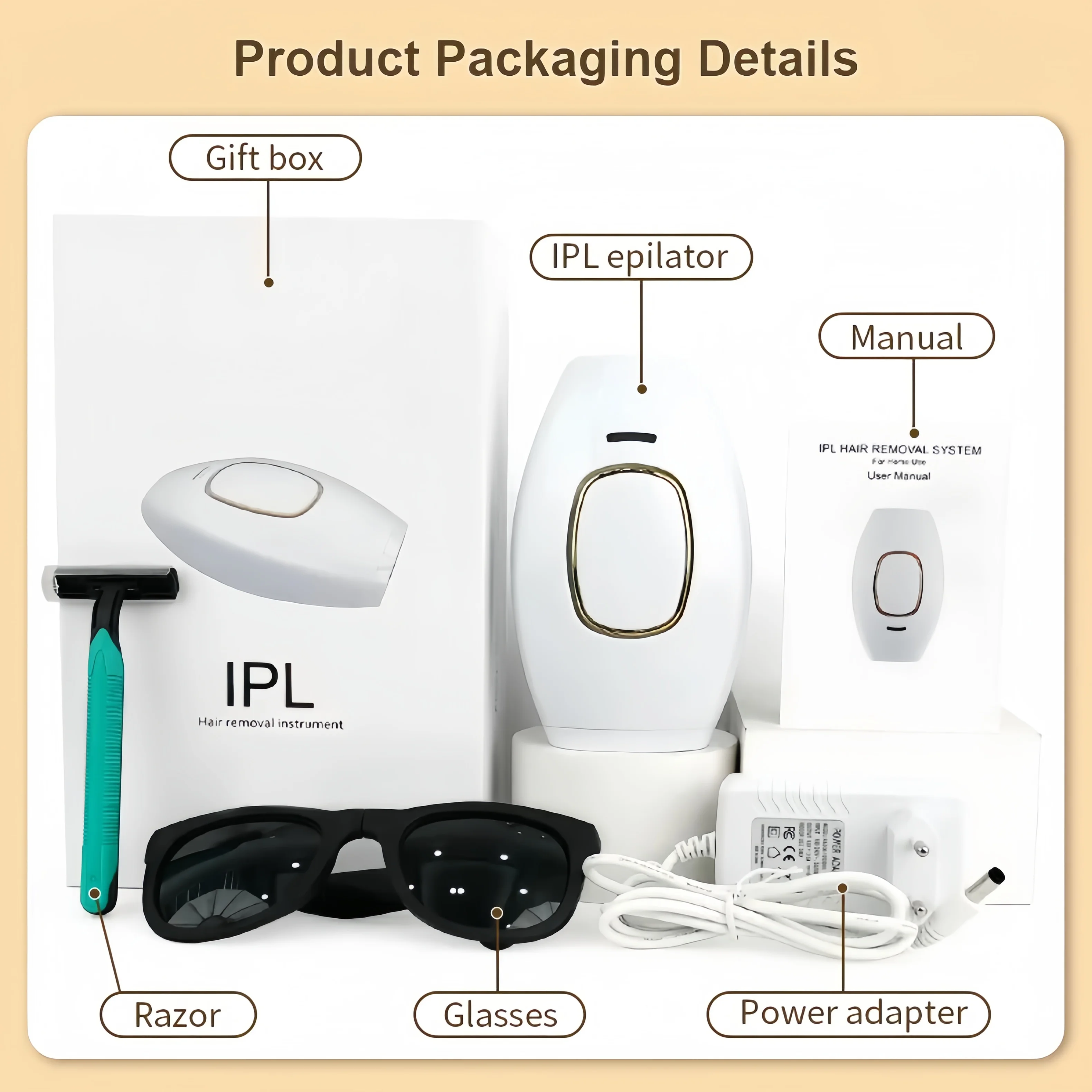 Swoson Professionele Permanente Laser Depilator Body Bikini IPL Ontharing Handset Thuisgebruik voor dames en heren