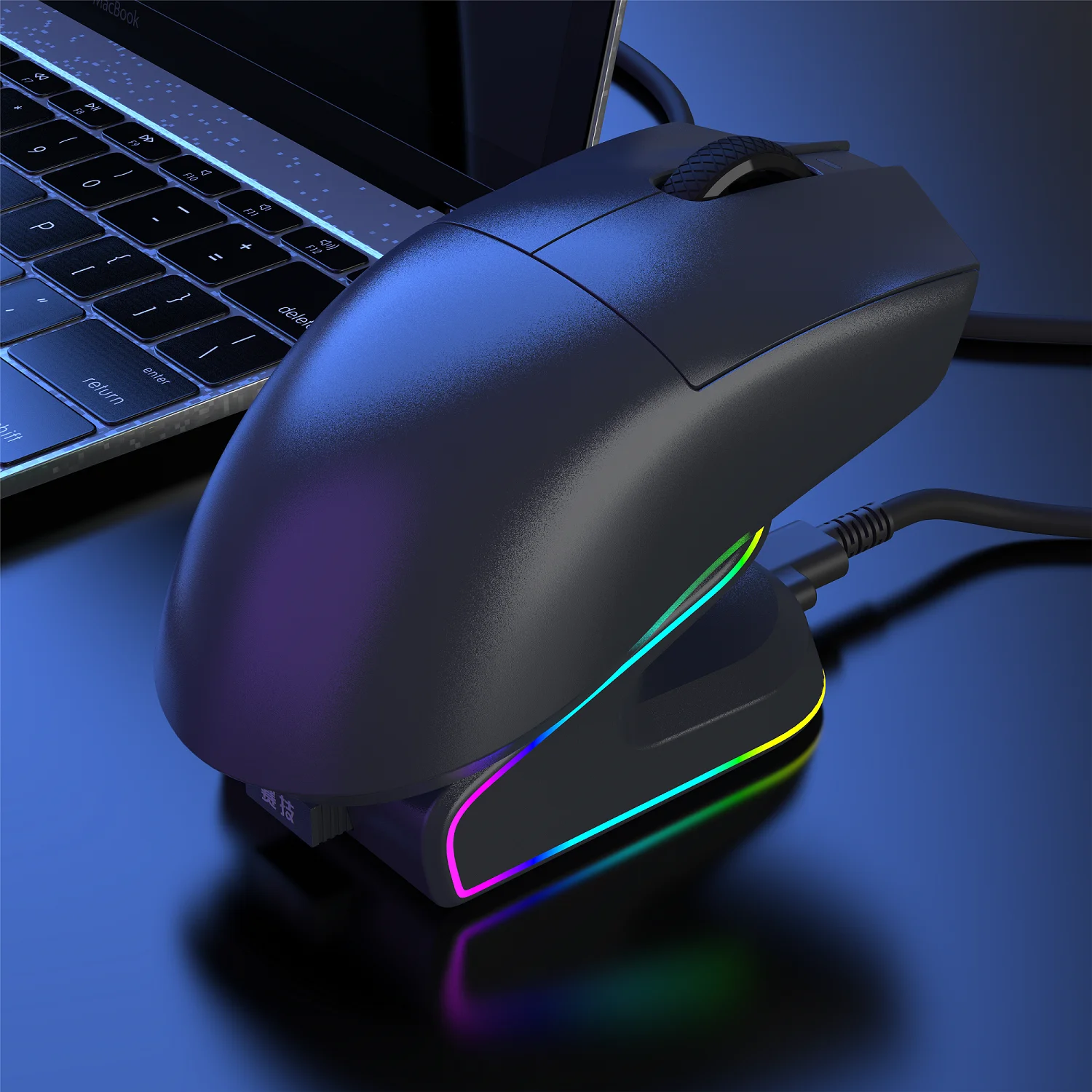 High Quality Dual 8K Wireless Mouse PAW3395 Sensor Three Modes  Charging Dock Mouse Customized Laptop Wireless Gaming Mouse
